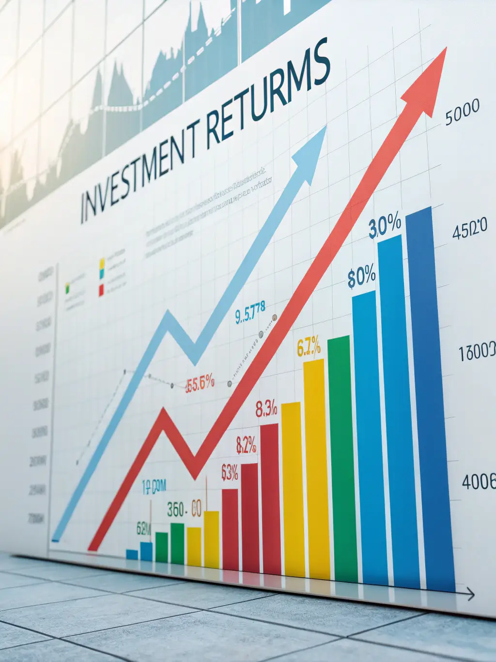 A graph showing upward trends in investment growth, illustrating successful financial planning and wealth management.